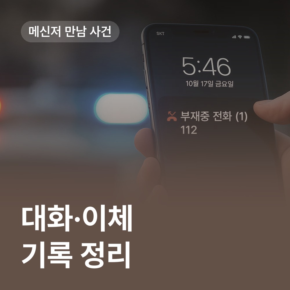메신저 만남 사건의 대화·이체 기록 - 아청법 변호사 안내